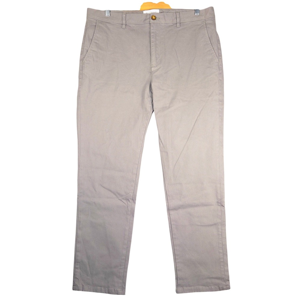 Mott & Bow Twill Chino Men's Gray Chinos Pants‎ Slim Fit 36x30 (Fits 37x30)